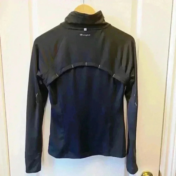 Champion Track Jacket Workout Running Gym Active Full Zip Up Black Size XS - Picture 3 of 14